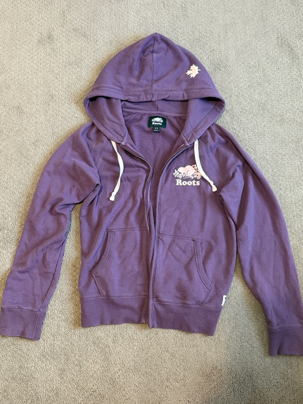 Roots Purple Zip Up Hoodie